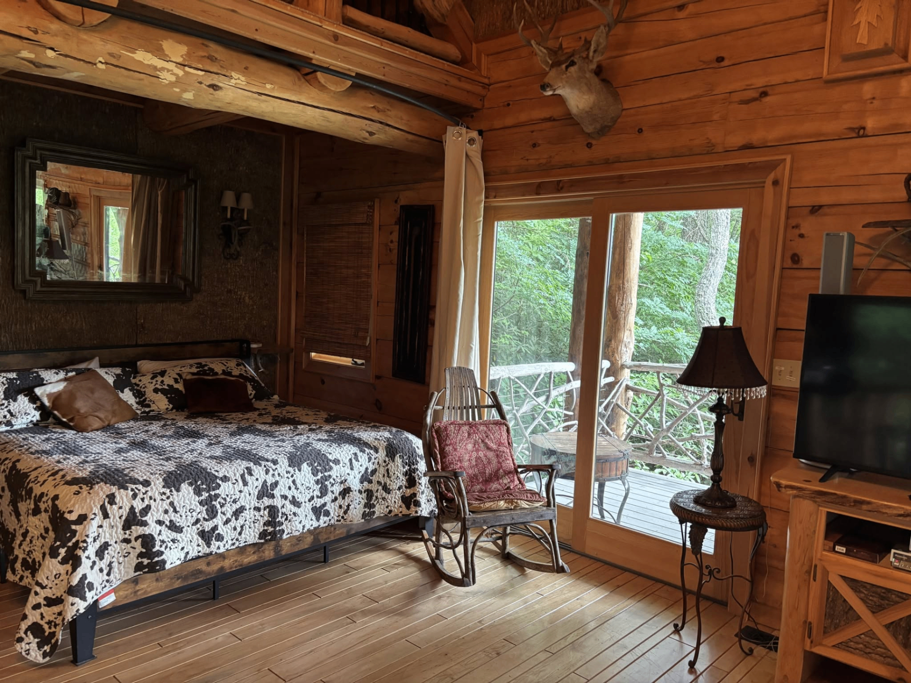 Rustic mountain cabin interior serviced by YRMS