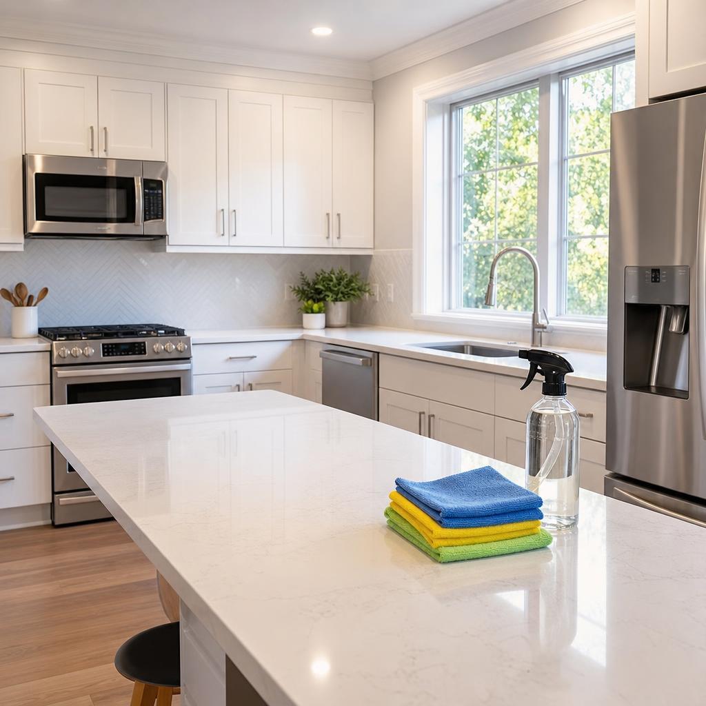 Spotless kitchen after professional deep cleaning