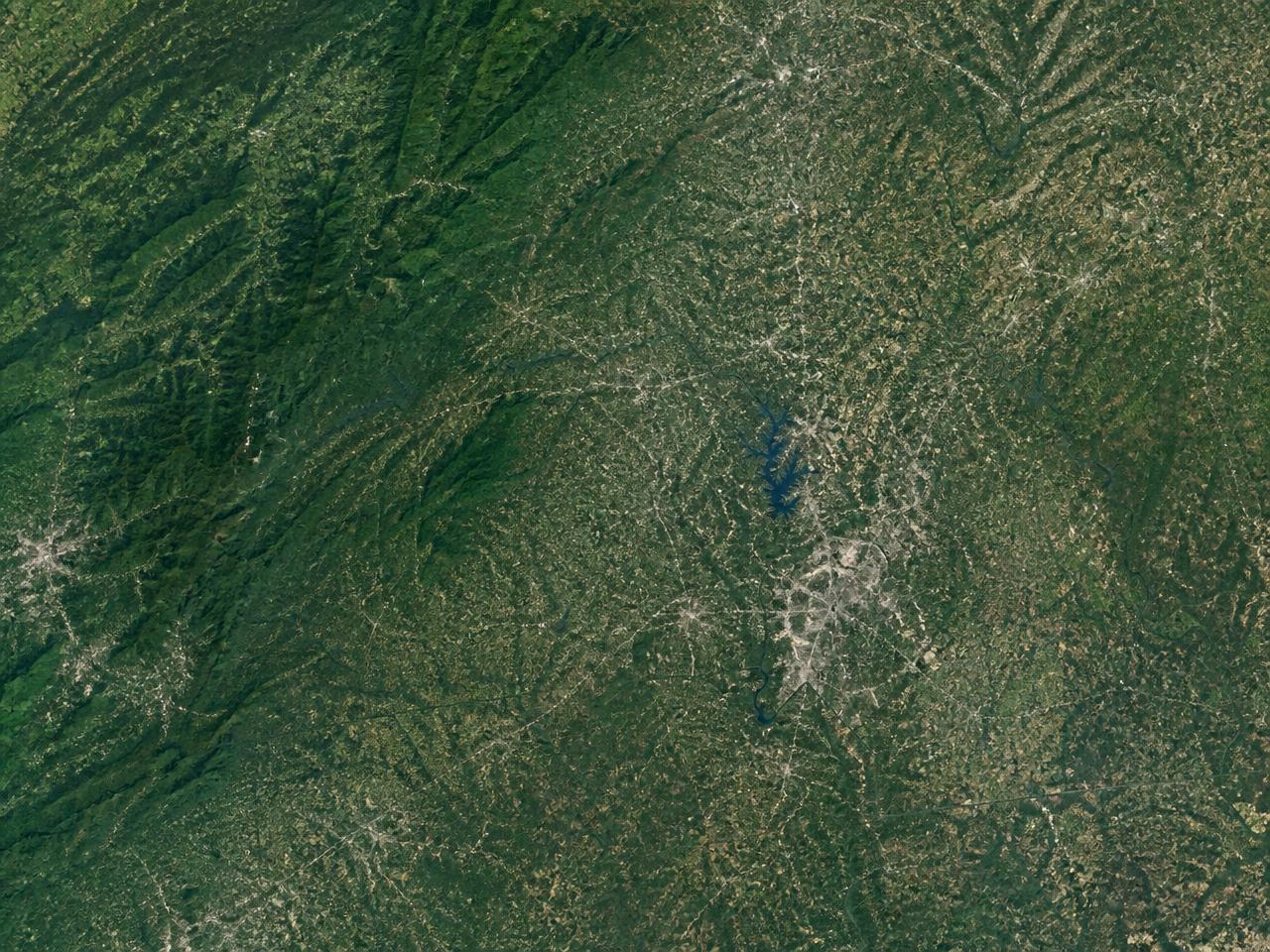 Satellite view of North Carolina service areas